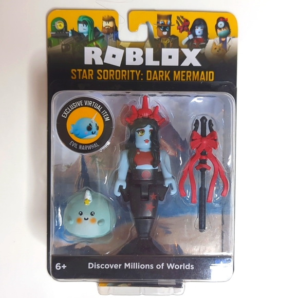 Roblox Star Sorority: Dark Mermaid Evil Narwhal Virtual Item - Picture 1 of 6